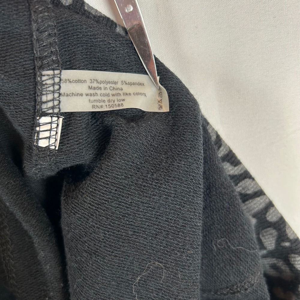 Sundays Cheetah Print Drawstring NYC Palmer Joggers Zipper Ankle Gray Black - Picture 4 of 10